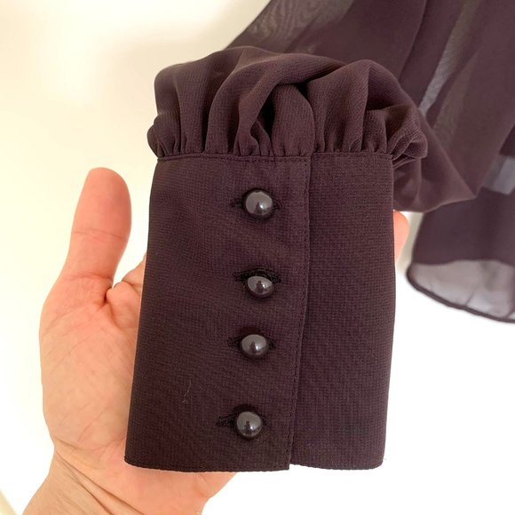 Pepe Jeans Wine Tulle Shirt Small - Picture 4 of 6